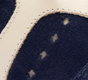 Navy Suede and Ivory Leather