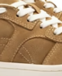 Peanut Suede and Ivory Leather