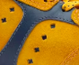 Yellow Suede and Navy Leather