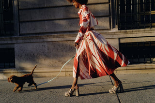 A woman is standing