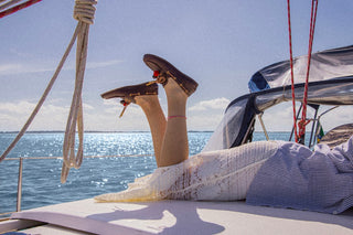 A woman is laid down