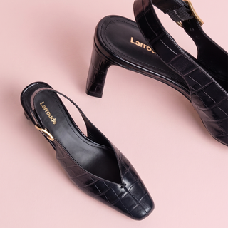 Slingback pump