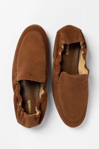 Penny Light Loafer Burnt Umber Suede Loafer Larroudé