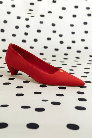 Ruth Pump In Scarlet Suede