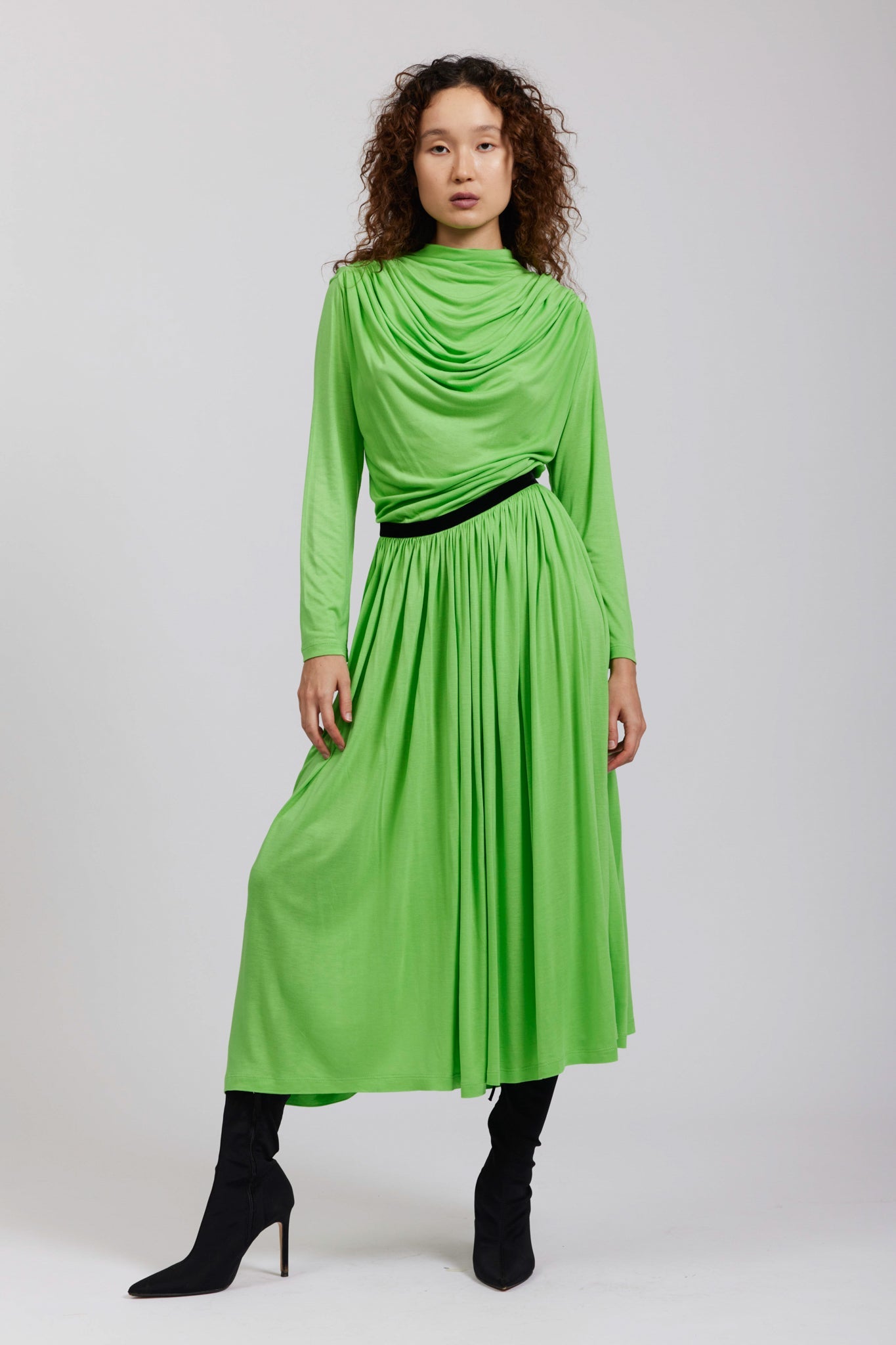 River Dress in Lime