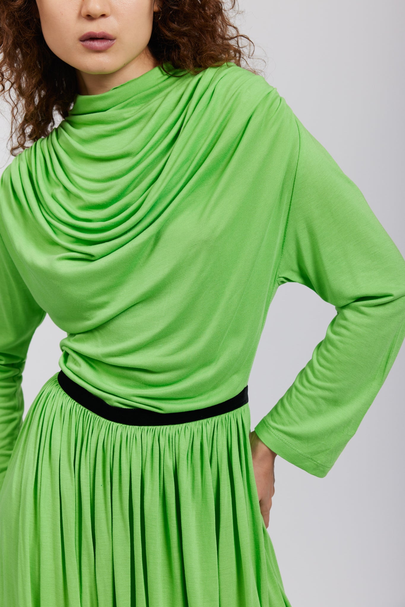 River Dress in Lime