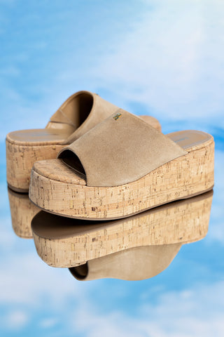 Charli Mule In Peanut Suede