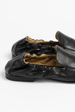 Penny Light Loafer Black Leather Loafer Larroudé