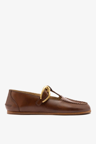 Hydra Loafer Burnt Umber Leather Loafer Larroudé