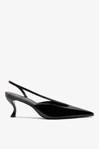 Larroudé by Nicolò B.: Lucia Slingback Pump Black Patent Leather Pump Larroudé x Nicolò Beretta