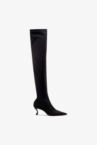 Larroudé by Nicolò B.: Anastasia Low Boot Black Lycra Pump Larroudé x Nicolò Beretta