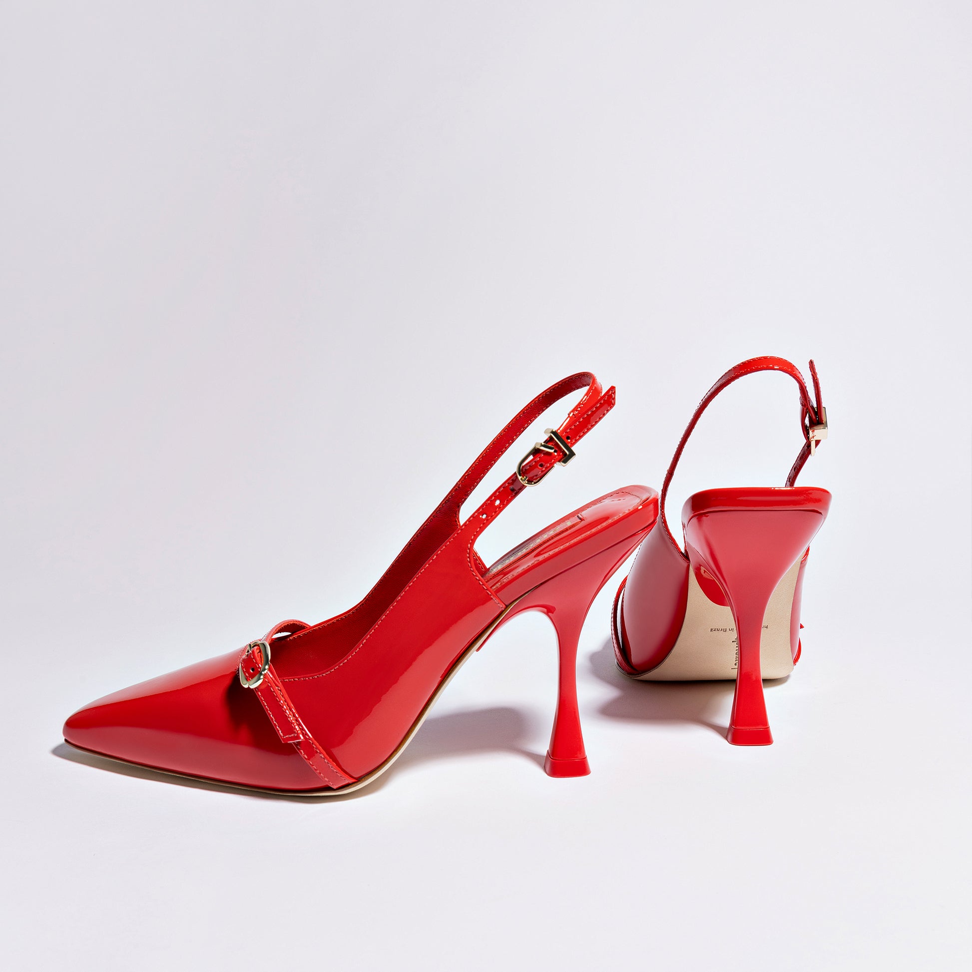 Ines Hi Pump in Scarlet Patent Leather