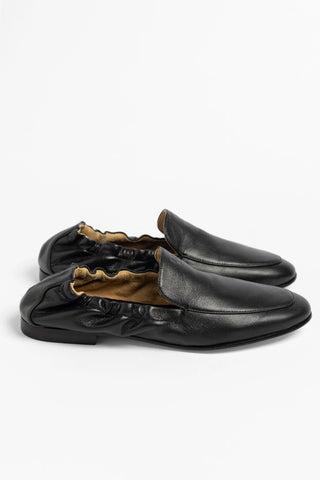 Penny Light Loafer Black Leather Loafer Larroudé
