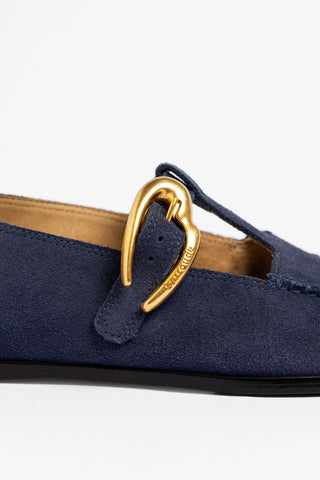 Hydra Loafer Navy Suede Loafer Larroudé