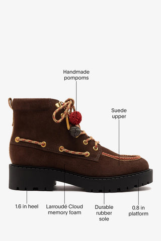 Cyprus Boot Brown Suede Boots Larroudé