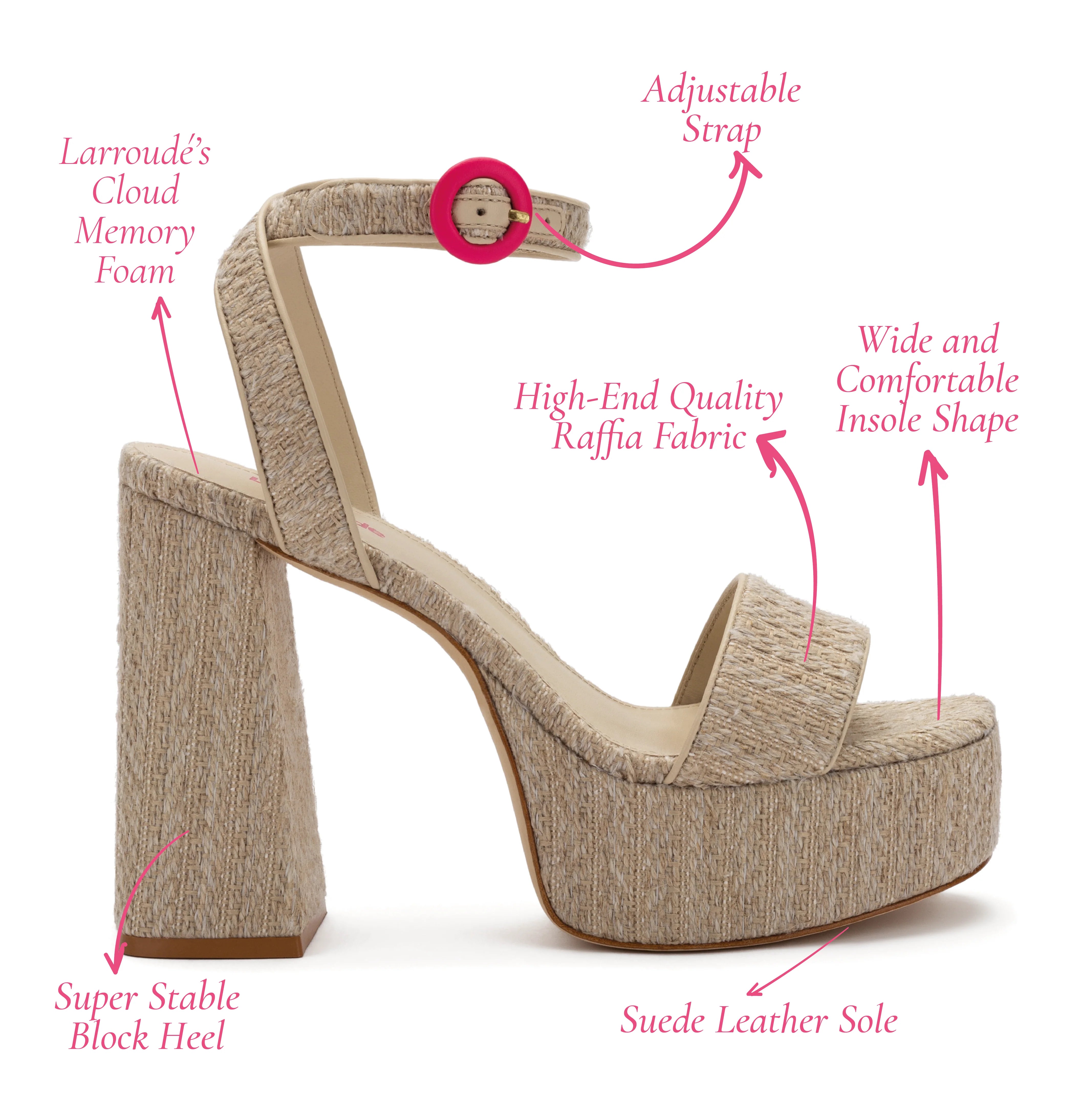 Dolly Sandal In Natural Raffia