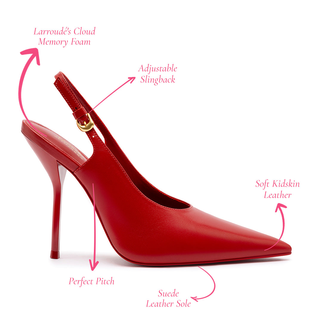 Larroudé x Altuzarra Pump In Blood Red Leather