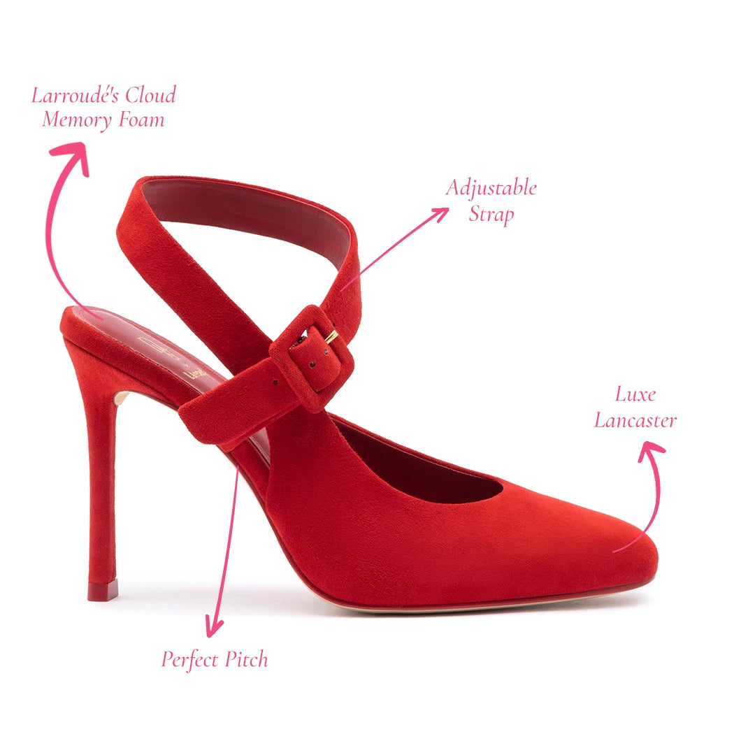 Deena By Larroudé Pump In Red Suede