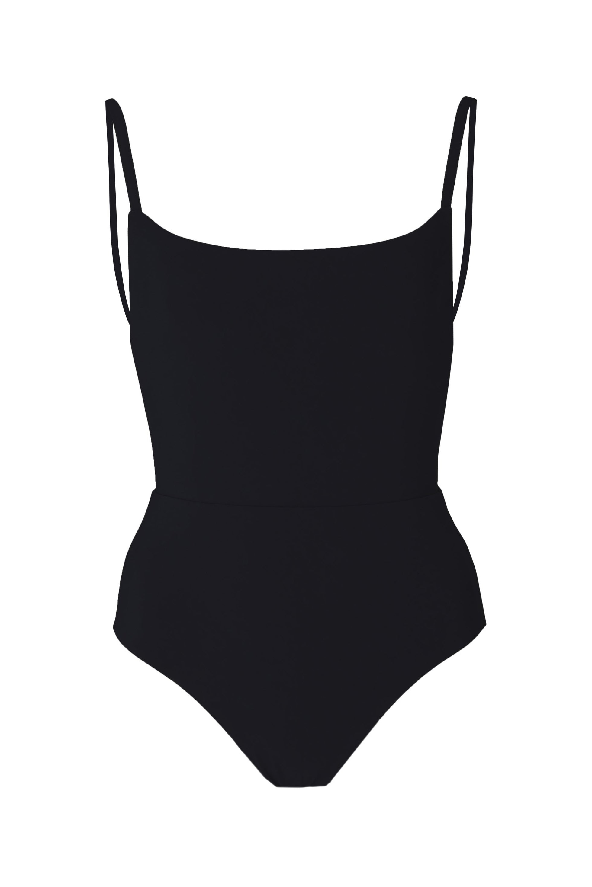 Square Neck Open Back One-Piece