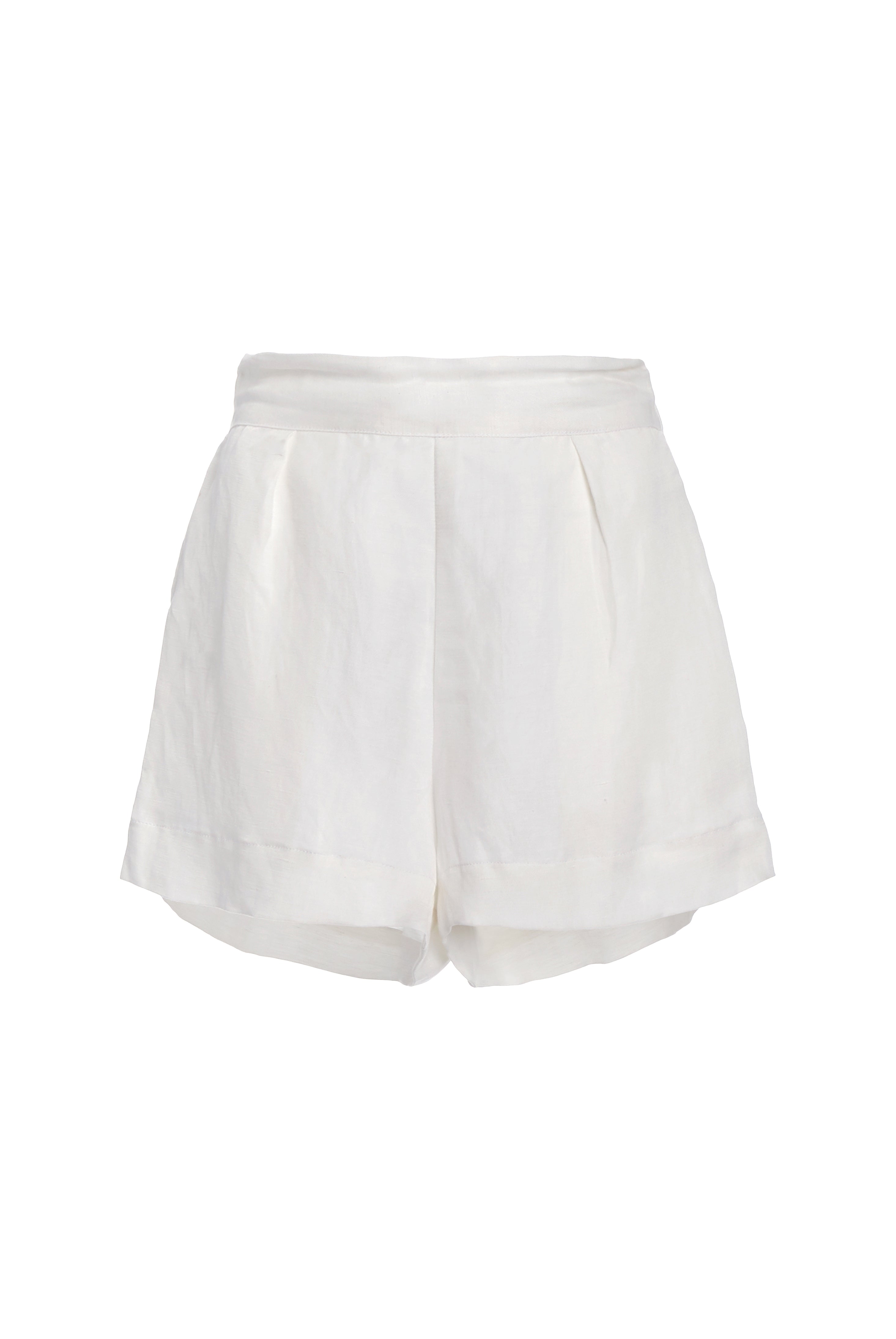 High-Waist Short Short in Linen Cupro