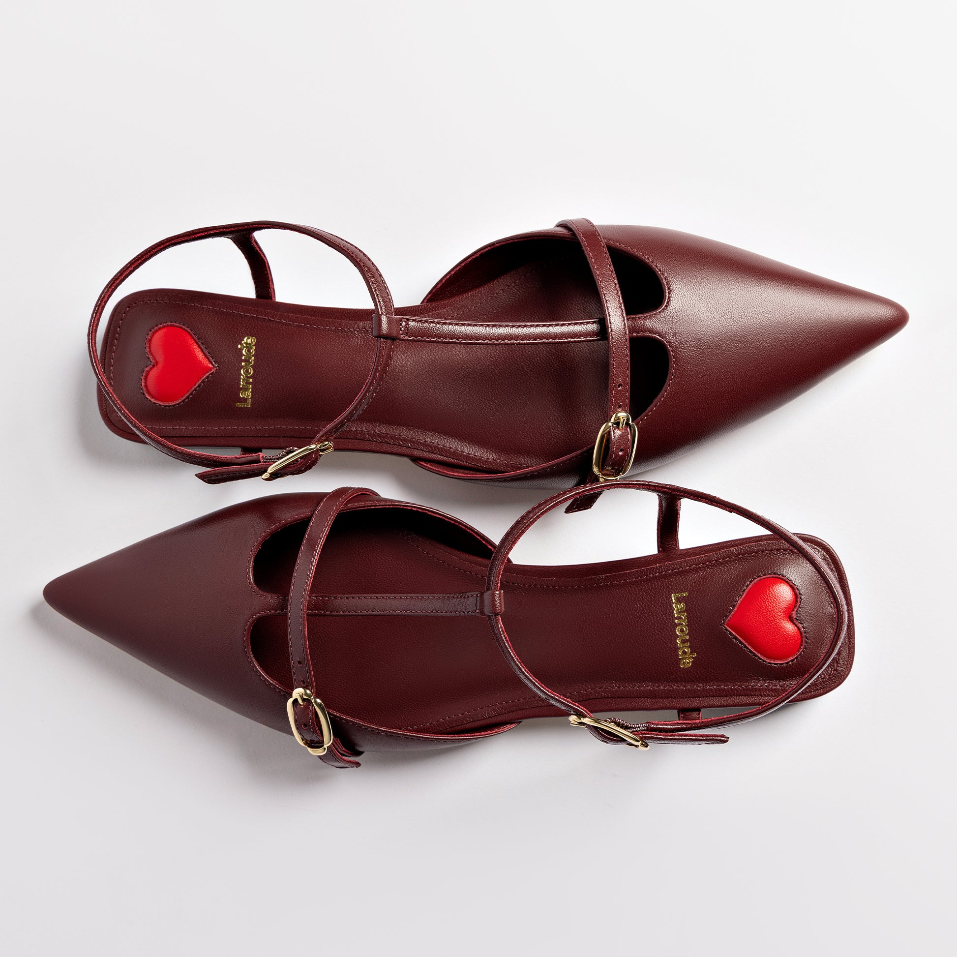 Grace Flat In Burgundy Leather