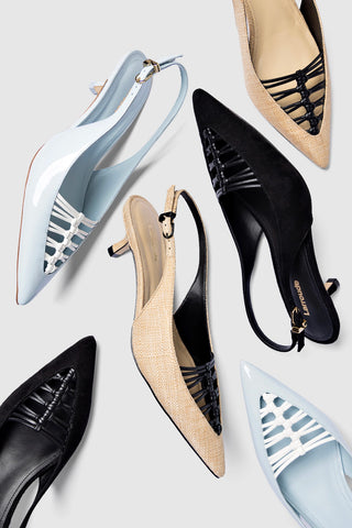 Nara Pump In Maya Patent Leather and White Leather