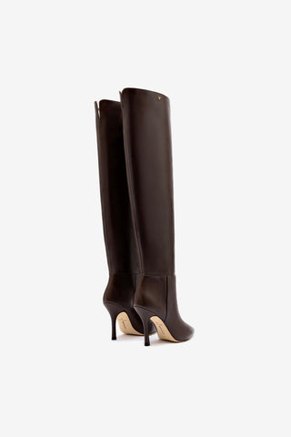 Kate Hi Boot In Brown Leather