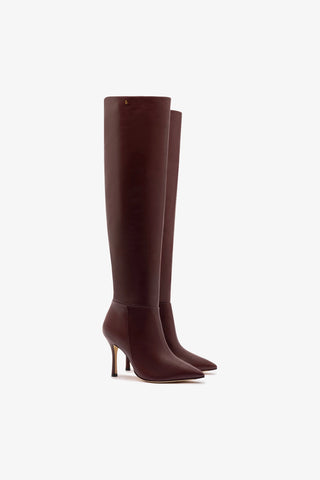 Kate Hi Boot In Burgundy Leather