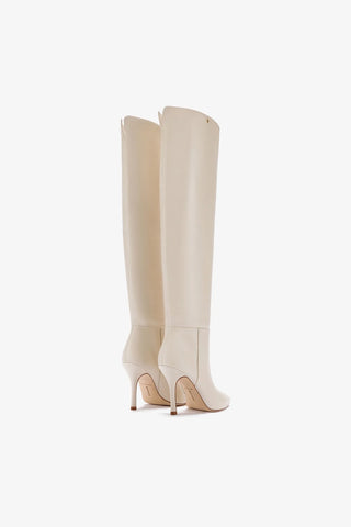 Kate Hi Boot In Ivory Leather