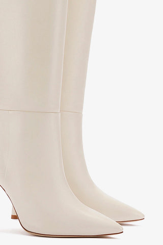 Kate Hi Boot In Ivory Leather