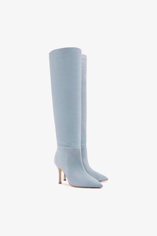 Kate Hi Boot In Light Blue Suede