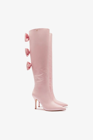 Larroudé for LoveShackFancy Boot In Light Rose Satin