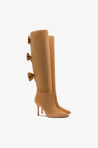 Larroudé for LoveShackFancy Boot In Peanut Suede