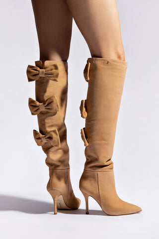 Larroudé for LoveShackFancy Boot In Peanut Suede