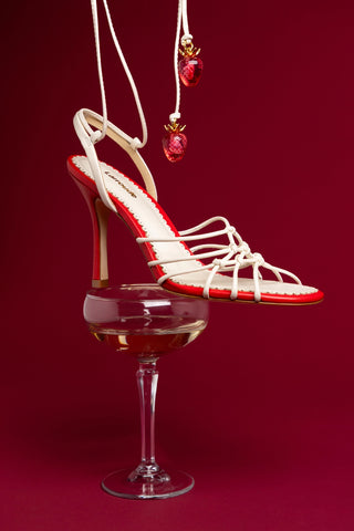 Carmen Sandal Ivory Leather Sandal Larroudé