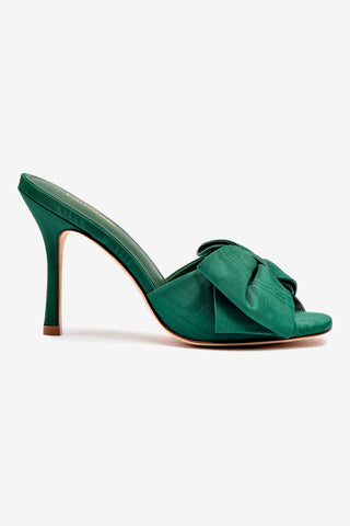 Elle Mule In Emerald Fabric