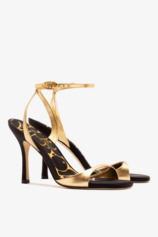 Freya Sandal Gold Leather Sandal Larroudé