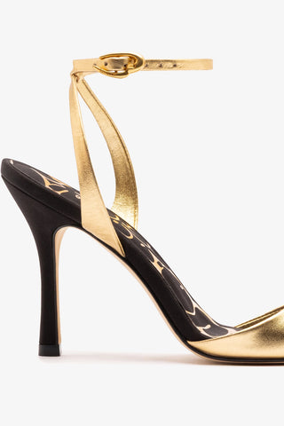 Freya Sandal Gold Leather Sandal Larroudé