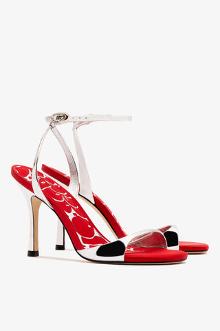 Freya Sandal Silver Specchio Sandal Larroudé