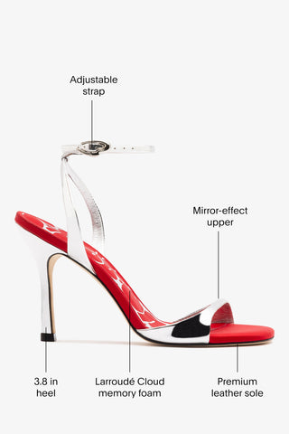 Freya Sandal Silver Specchio Sandal Larroudé