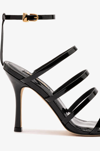 Sasha Sandal In Black Patent Leather