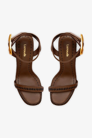 Verona Sandal In Burnt Umber Leather