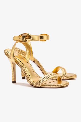 Verona Sandal In Gold Metallic Leather