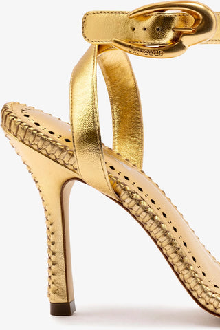 Verona Sandal In Gold Metallic Leather