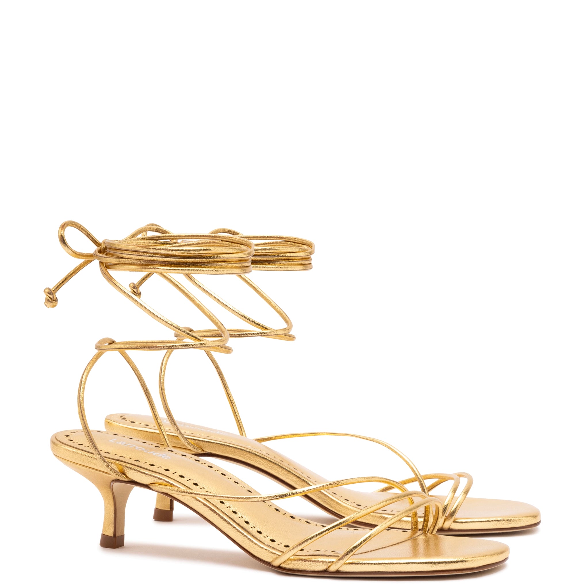 Sara Sandal In Gold Metallic Leather