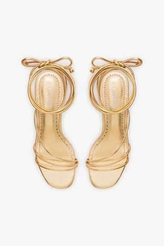 Sara Sandal In Gold Metallic Leather