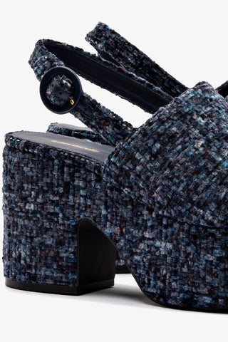 Miso Platform Sandal In Midnight Velvet