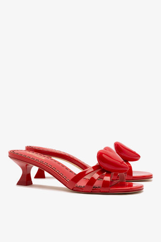 Amore Mule In Scarlet Patent Leather