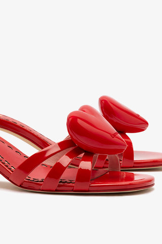 Amore Mule In Scarlet Patent Leather