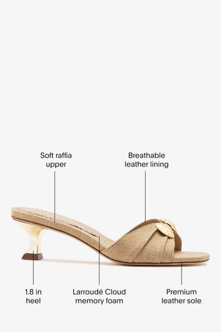 Coquile Mule Beige Raffia Mule Larroudé